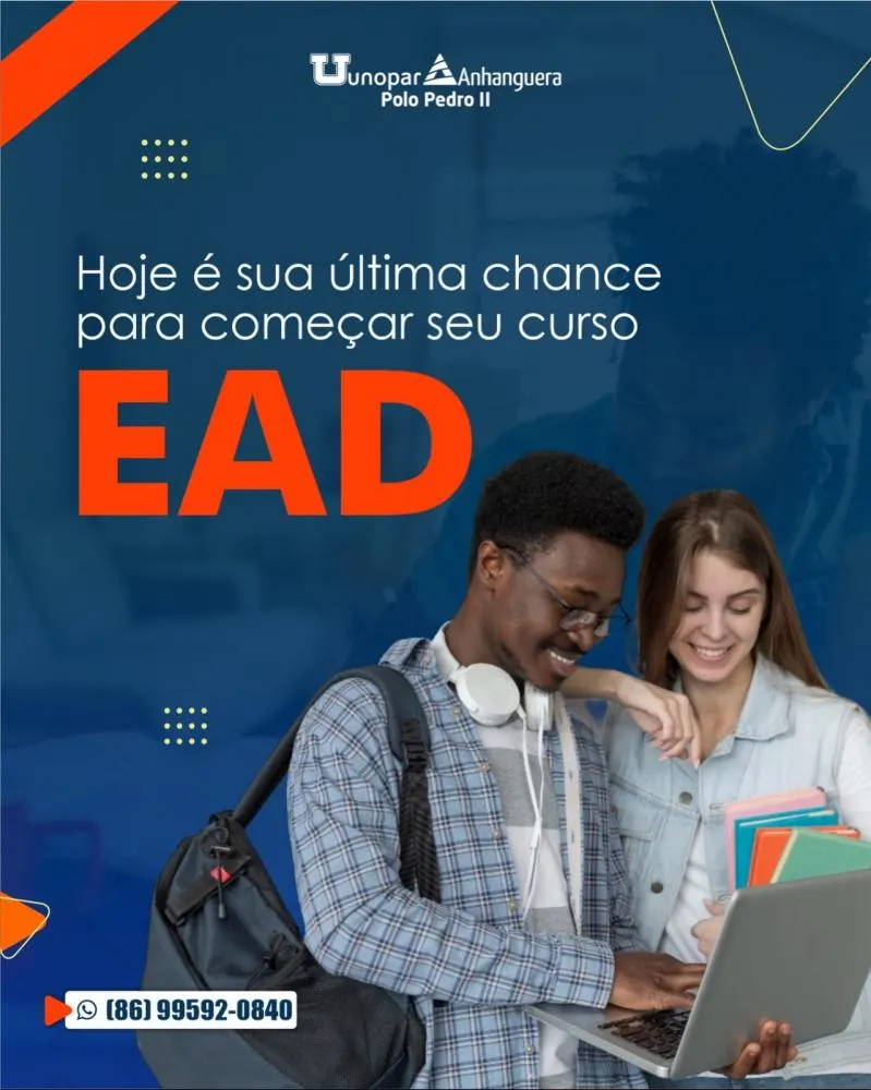 Garanta sua vaga na Unopar/Anhanguera em Pedro II e comece sua graduação sem sair de casa!