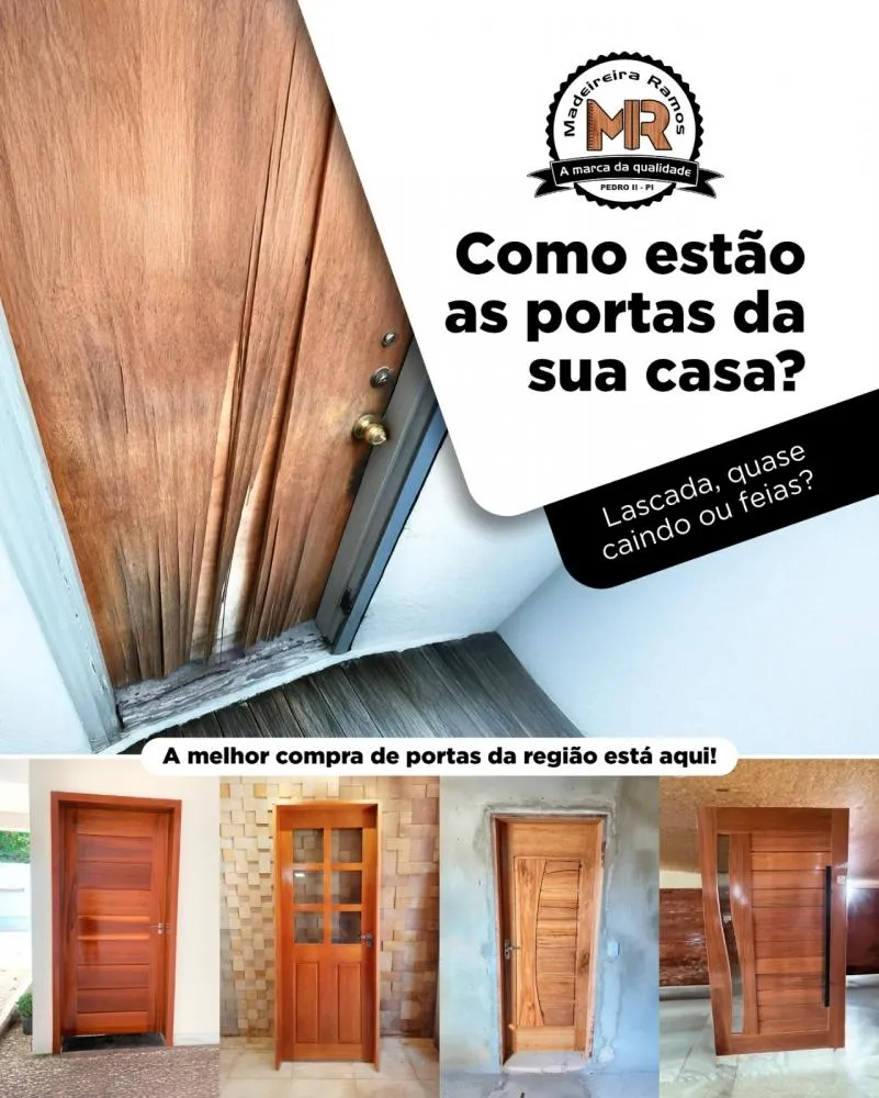 Valorize seus ambientes com as portas da Madeireira Ramos, feitas para combinar design e durabilidade!