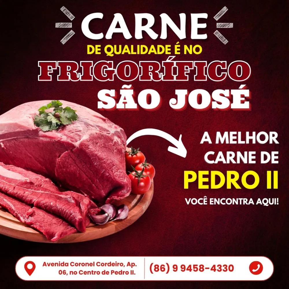 Leve mais sabor e qualidade para suas refeições com as carnes do Frigorífico São José em Pedro II!