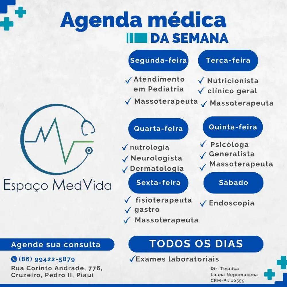 Espaço MedVida: confira a agenda semanal e cuide da sua saúde com quem entende
