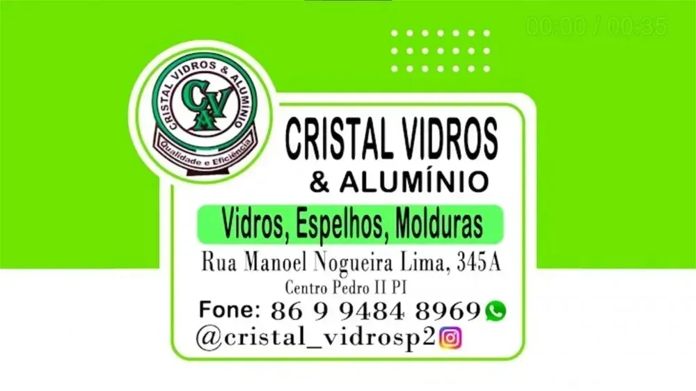 A Cristal Vidros & Alumínio transforma seus ambientes com soluções modernas em vidro, alumínio e PVC!