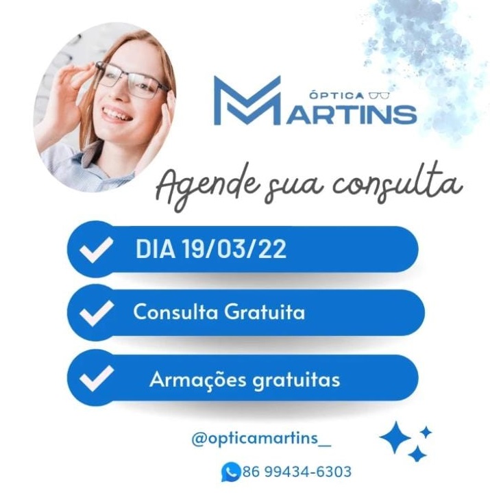 Óptica Martins chegou em Pedro II para mudar a sua vida; agende já a sua consulta!