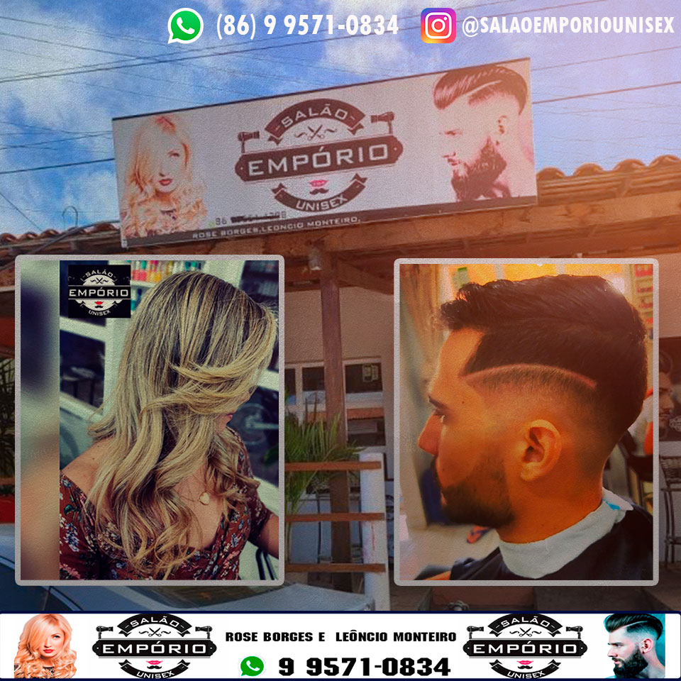 Salão Empório Unissex de Pedro II, trabalha com corte masculino e feminino; conheça os serviços e agende já o seu horário!