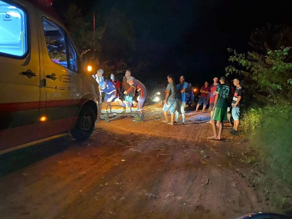 Motociclista fica ferido após acidente, em Pedro II
