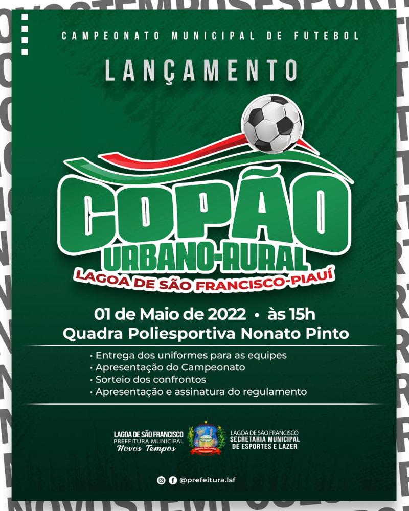 1º Copão Urbano Rural da Lagoa de São Francisco será lançado no próximo domingo, 01 