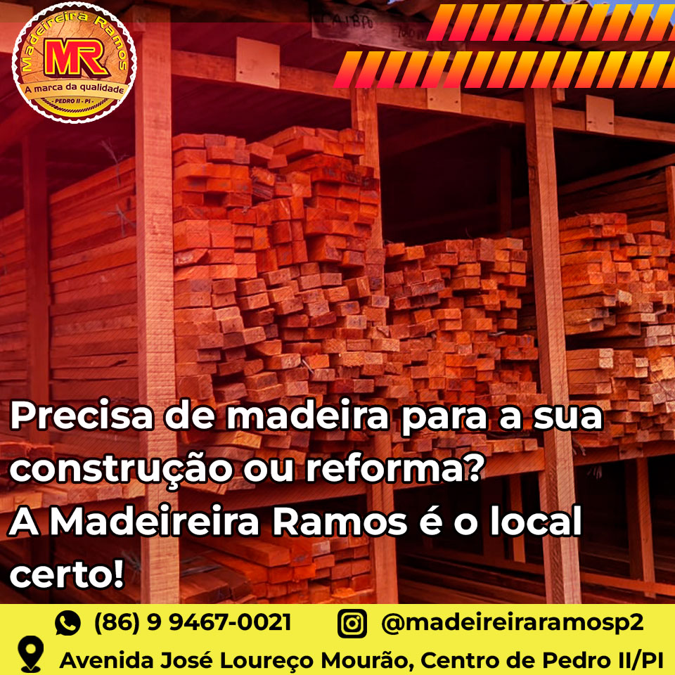 Precisa de madeira para a sua construção ou reforma? A Madeireira Ramos é o local certo! 