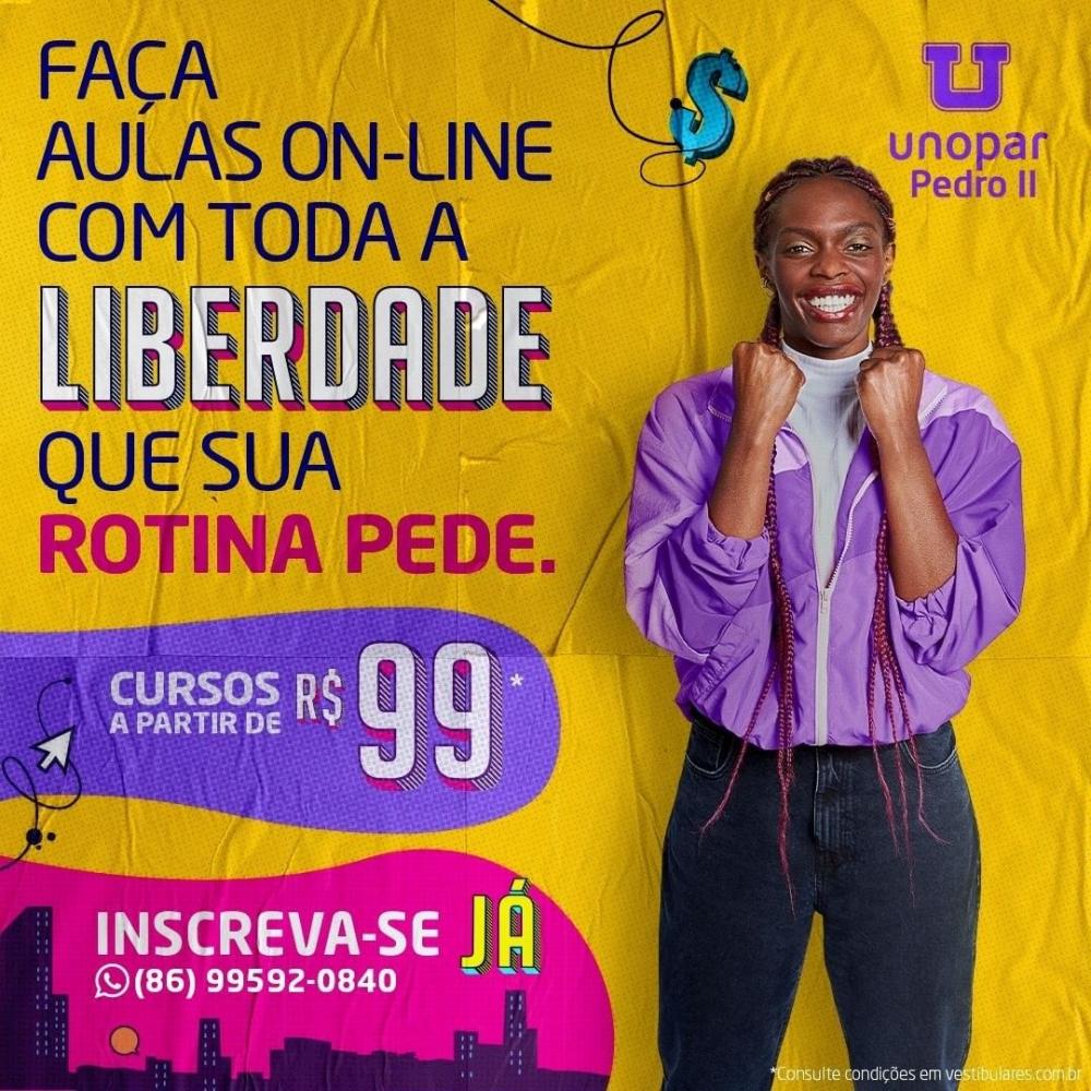 Invista nos seus estudos e conquiste o seu futuro; venha agora mesmo para a Unopar Polo Pedro II