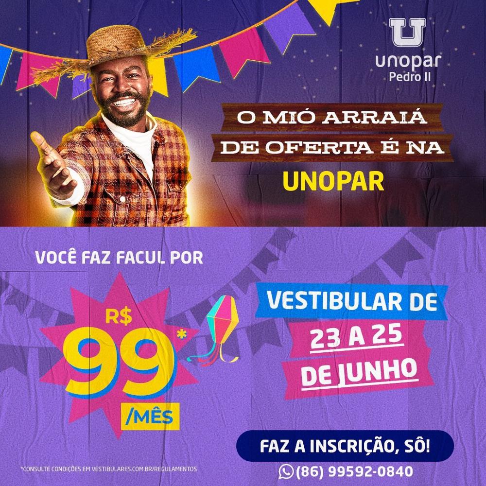 Invista nos seus estudos e conquiste o seu futuro; venha agora mesmo para a Unopar Polo Pedro II