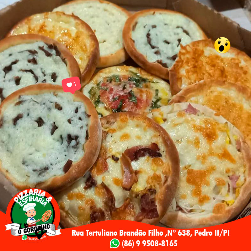 Pizzaria o Gordinho conta com as melhores pizzas e esfihas de Pedro II; faça já o seu pedido!