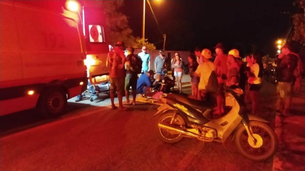 Jovem fica desacordado após acidente com moto, em Pedro II