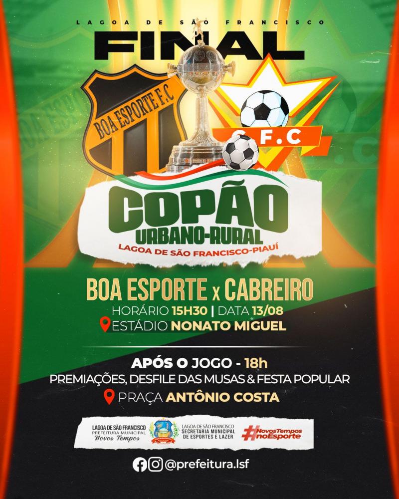Grande final do Copão Urbano/Rural de Lagoa de São Francisco será realizado neste sábado