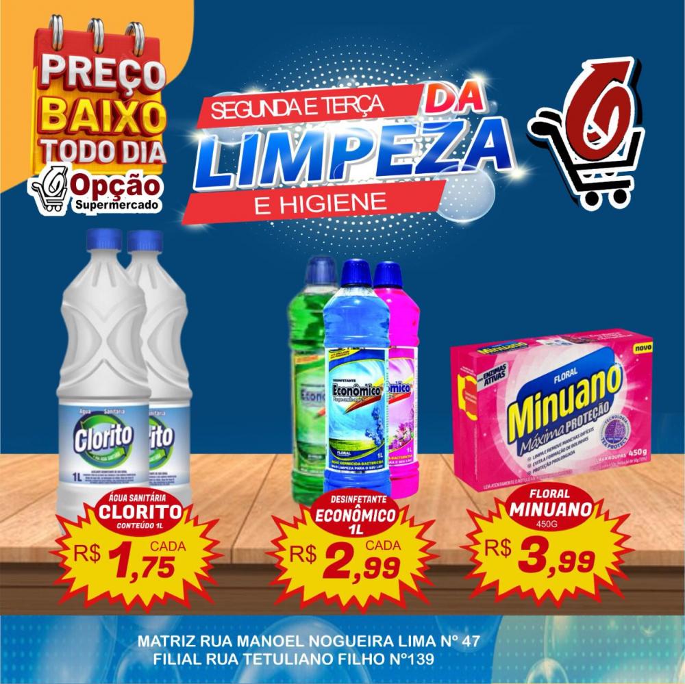 Terça da Limpeza no Opção Supermercado; confira as promoções! 