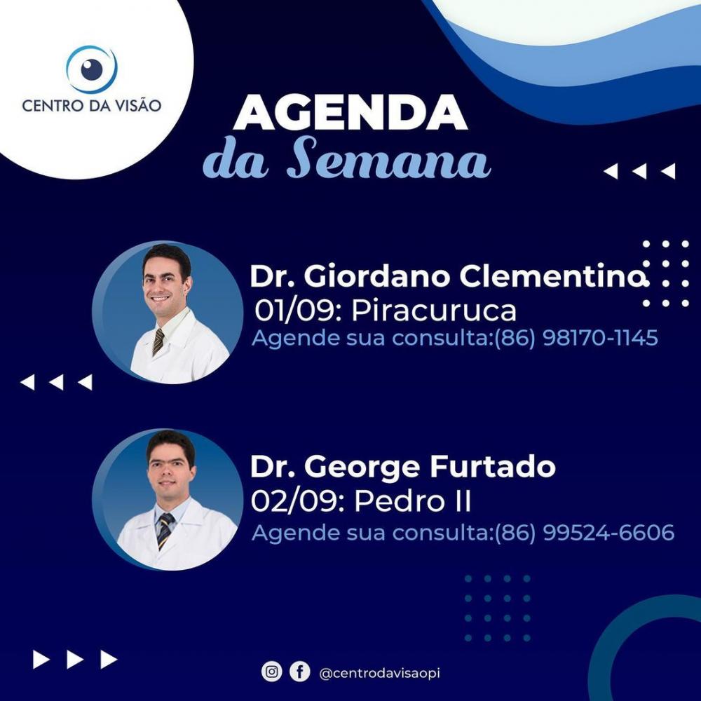 Confira agenda da semana do Centro da Visão de Pedro II e Piracuruca