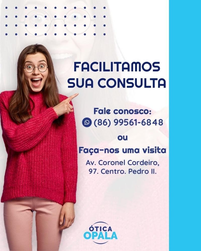 Agende já a sua consulta de vista na Ótica Opala de Pedro II; confira agenda de atendimento!