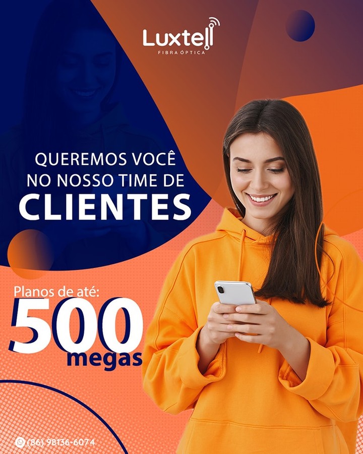 Quer internet de altíssima velocidade? Venha para a Luxtell Telecom! Planos de até 500Mb