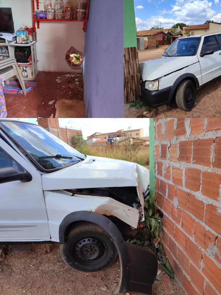 Motorista, com sinais de embriaguez, é detido após colidir carro contra uma casa, em Pedro II