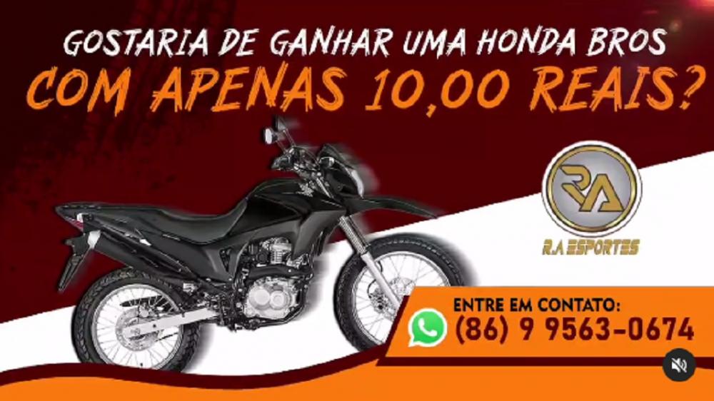 R.A Esportes realizará sorteio de uma Honda Bros 160; garanta já a sua cartela por apenas R$ 10,00!