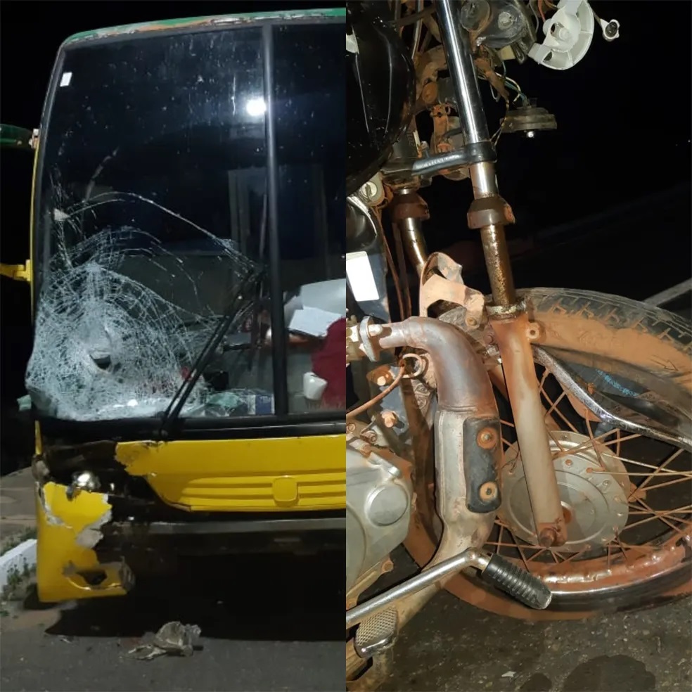 Colisão entre ônibus e moto deixa um morto na BR-343, em Buriti dos Lopes