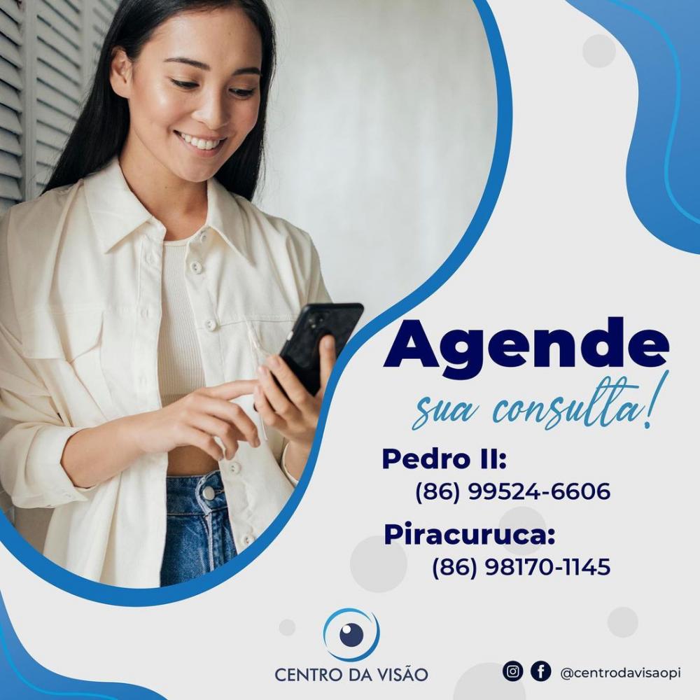 Agende já a sua consulta de vista no Centro da Visão, referência em consulta Oftalmológicas em Pedro II e Região!
