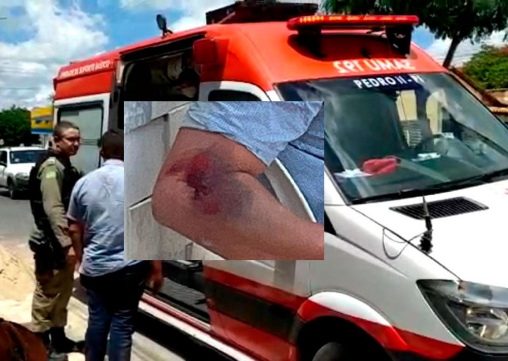 Homem fica ferido após acidente no Centro de Pedro II 