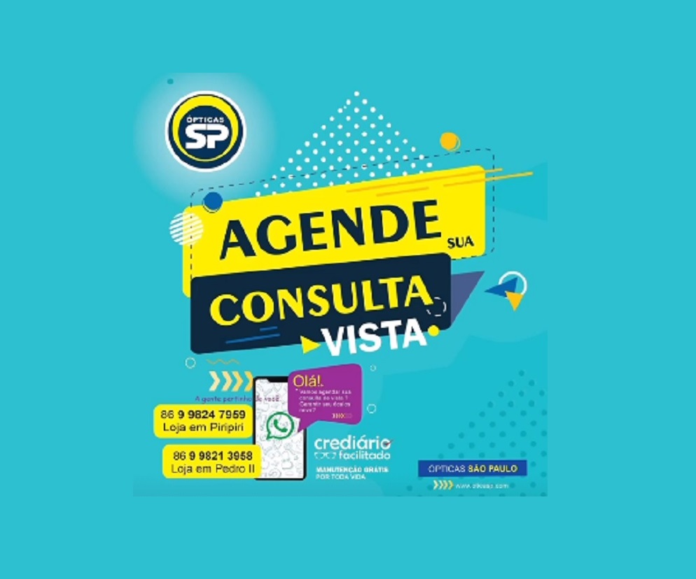 Marque hoje mesmo a sua consulta de vista nas Ópticas São Paulo de Pedro II