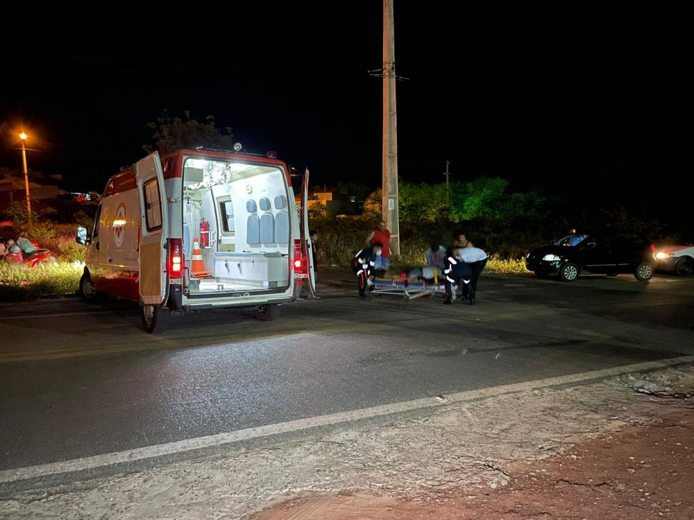 Motociclista fica ferido após cair em quebra-molas nas proximidades da AABB de Pedro II