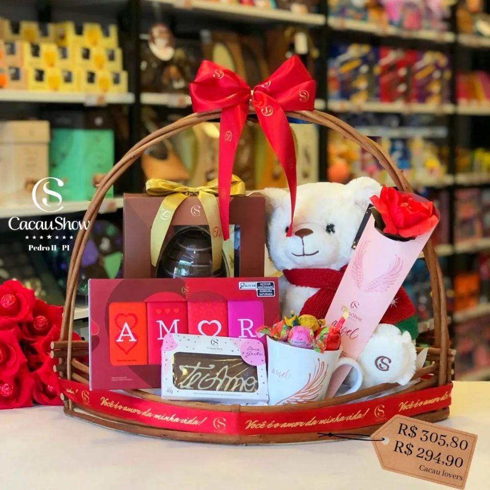 Celebre o Dia da Mulher com as lindas cestas de presente da Cacau Show de Pedro II