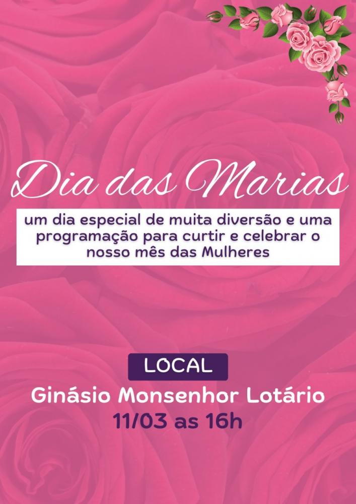 “Dia das Marias”: Evento em comemoração ao Dia Internacional da Mulher acontecerá no próximo sábado (11) em Pedro II