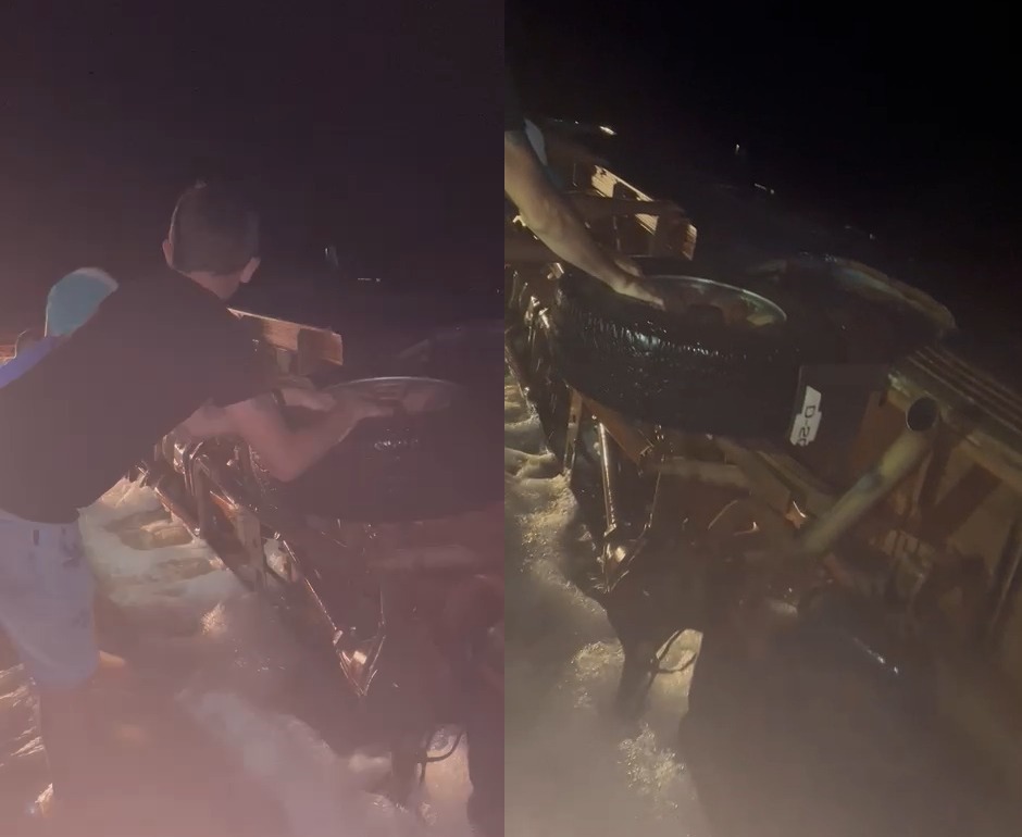 D20 tomba em passagem molhada nas proximidades da Cachoeira Grande, zona rural de Poranga