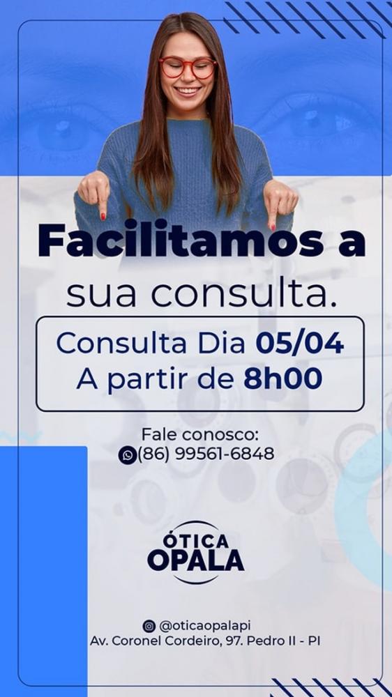 Agende sua consulta agora na Ótica Opala em Pedro II e cuide da sua visão com os melhores especialistas e preços especiais em lentes e armações!