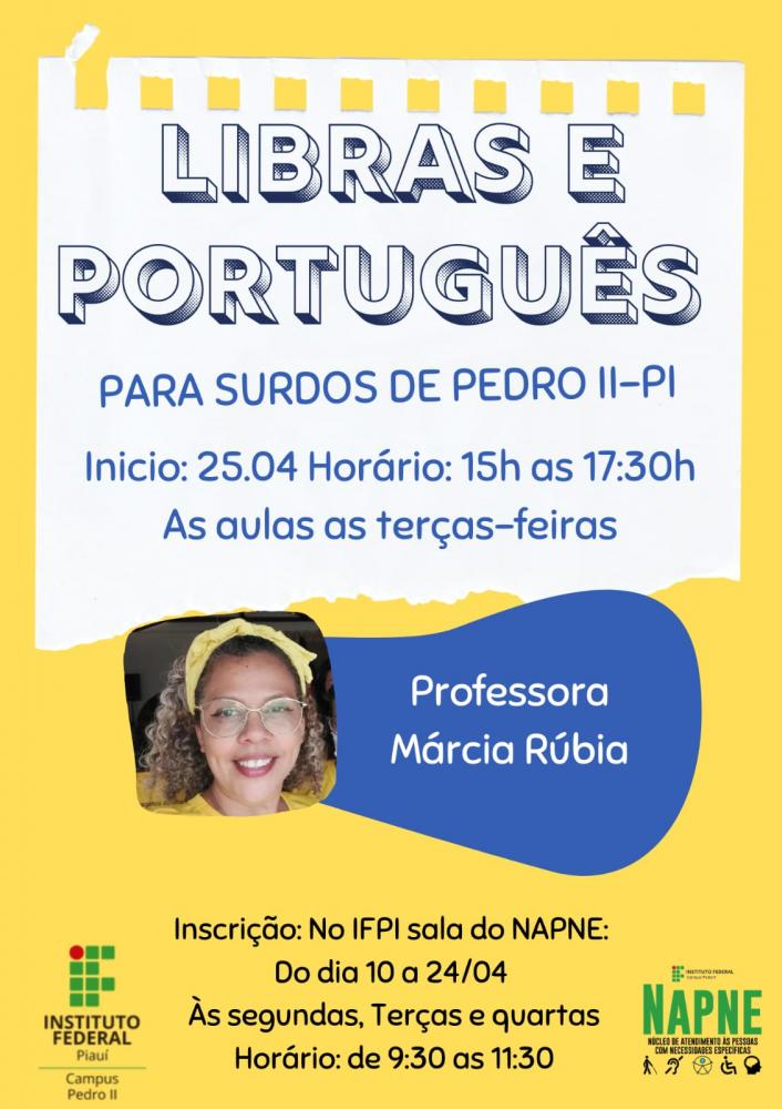 IFPI abre inscrições para curso de Libras e Português para surdos em Pedro II