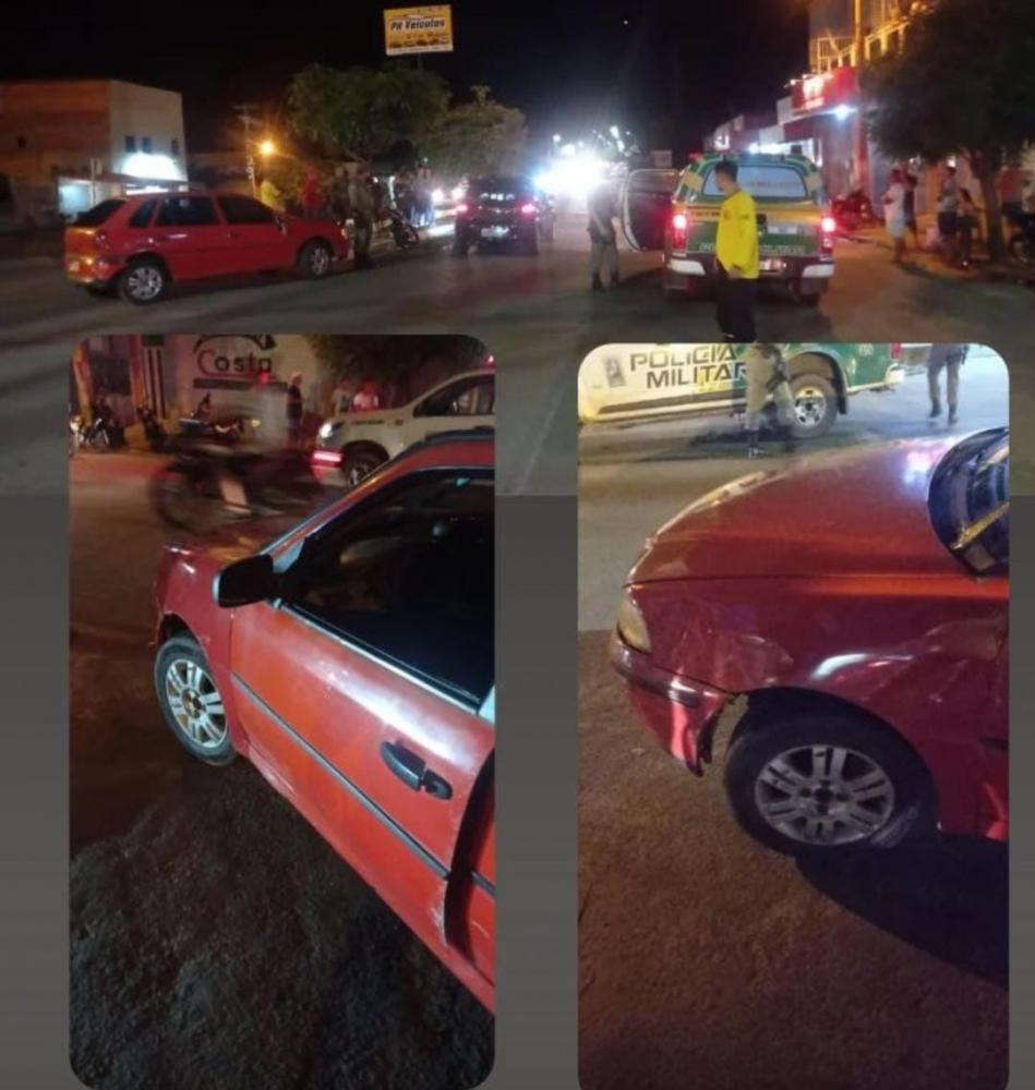 Colisão entre carro e moto deixa duas pessoas feridas em Pedro II