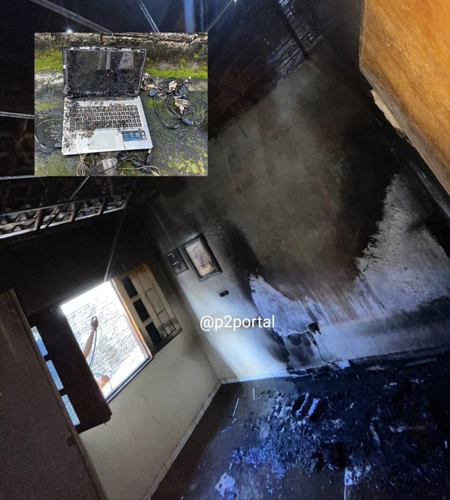 Casa é atingida por incêndio no Bairro Santa Fé em Pedro II
