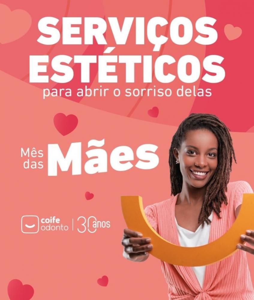 No mês das mães, presentei a sua com um clareamento a laser odontológico da Coife Odonto; Condições especiais, venha conferir!