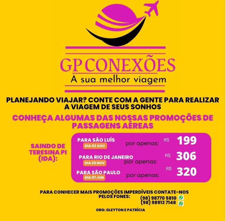 Não perca a oportunidade de fazer a viagem dos seus sonhos com a GPCONEXÕES!