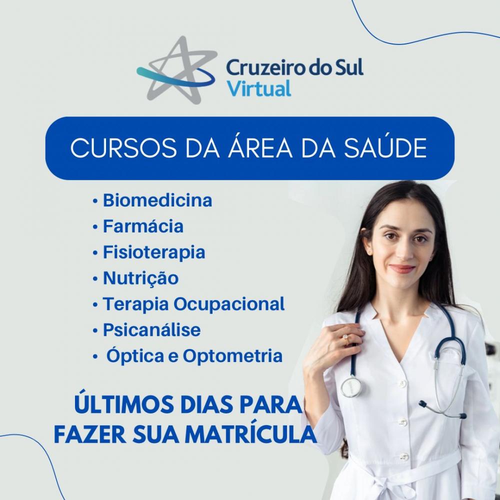 Últimos dias: Garanta sua carreira na saúde com a Cruzeiro do Sul Virtual em Pedro II!