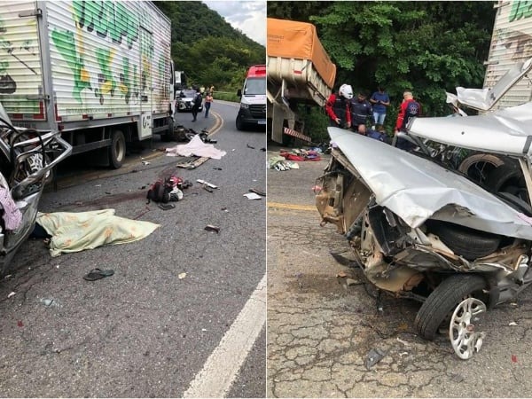 Engavetamento envolvendo sete veículos deixa dois mortos na Serra da Ibiapaba em Tianguá-CE