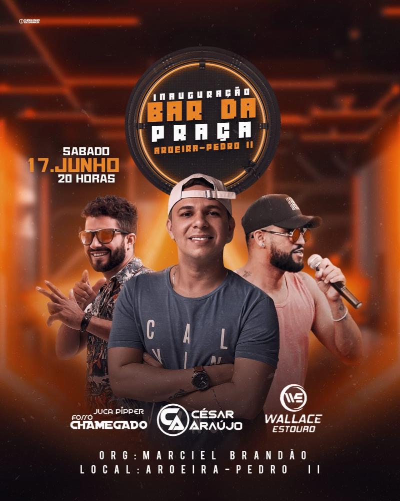 Prepare-se para a grande inauguração do Bar da Praça em Aroeira, zona rural de Pedro II!