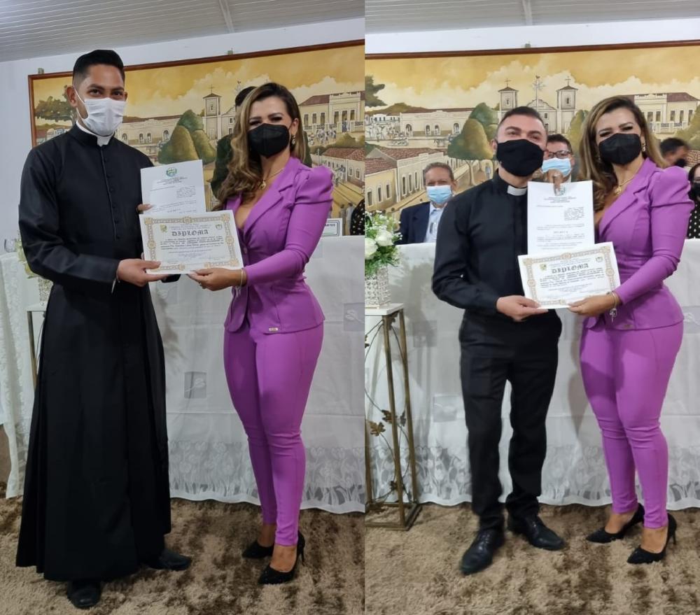 Padre Sandro Lima e Padre Oscar Almeida recebem título de cidadão honorário de Pedro II 
