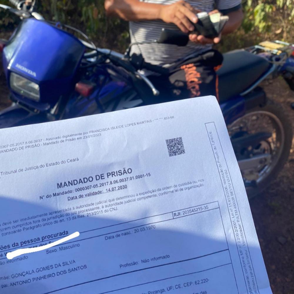 Foragido da Justiça do Ceará é Preso na Zona Rural de Milton Brandão