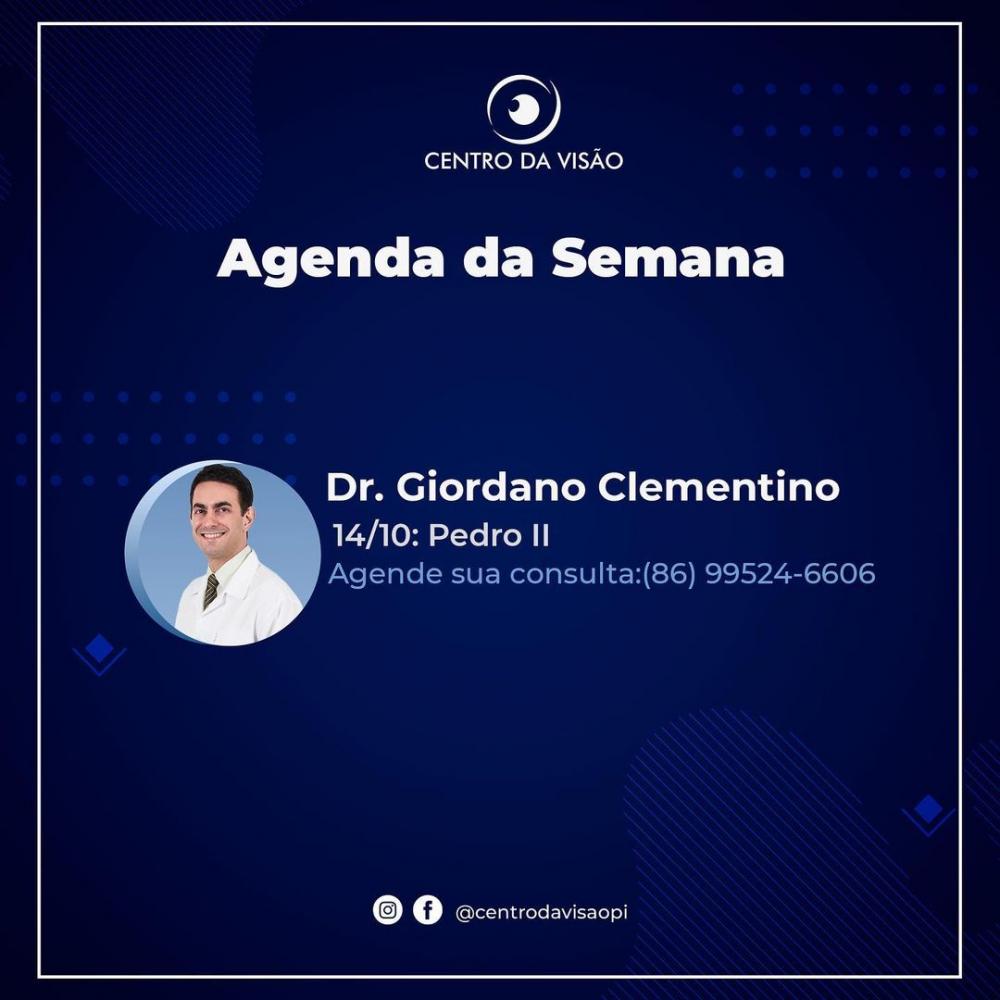 Veja a agenda da semana no Centro da Visão de Pedro II; marque já a sua consulta!