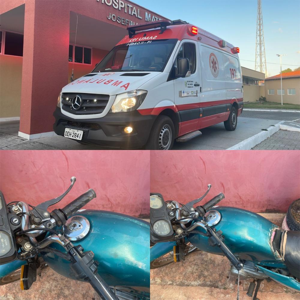 Acidente envolvendo motociclistas deixa idoso ferido em Pedro II