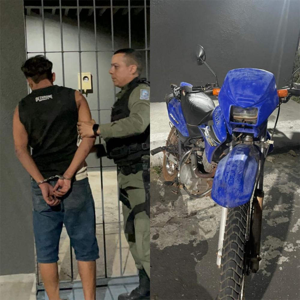 Homem é preso após danificar e furtar motocicleta em Pedro II