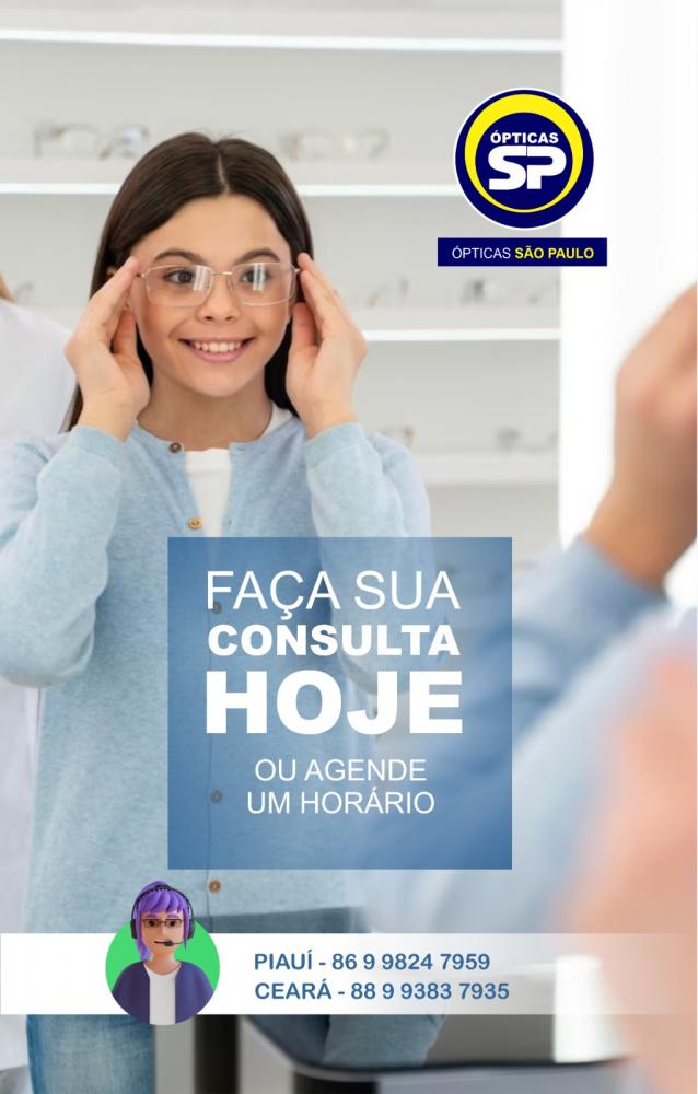 Agende sua consulta oftalmológica nas Opticas São Paulo e cuide da saúde dos seus olhos!