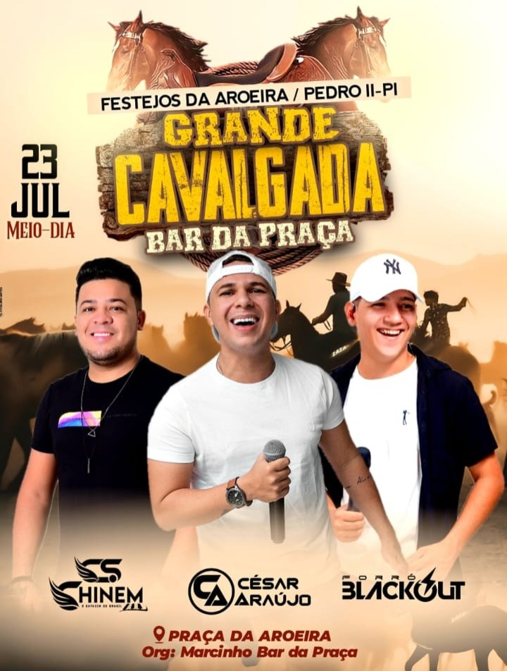 É hoje a grande Cavalgada do Bar da Praça na localidade Aroeira, em Pedro II!