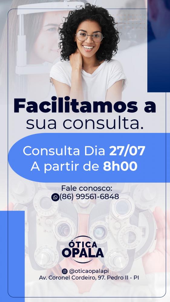 Cuide dos seus olhos, agende sua consulta hoje mesmo na Ótica Opala em Pedro II!