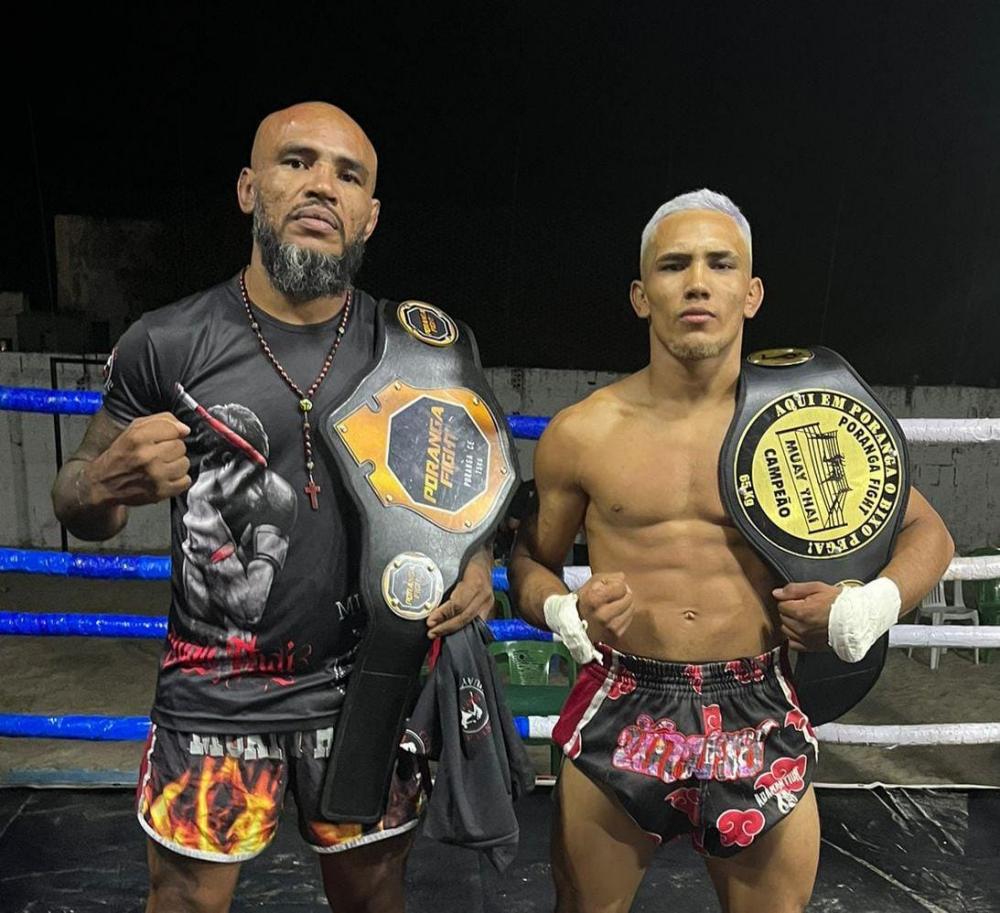 “Conexão Muay Thai” de Pedro II brilha com dois cinturões no VIII Poranga Fight