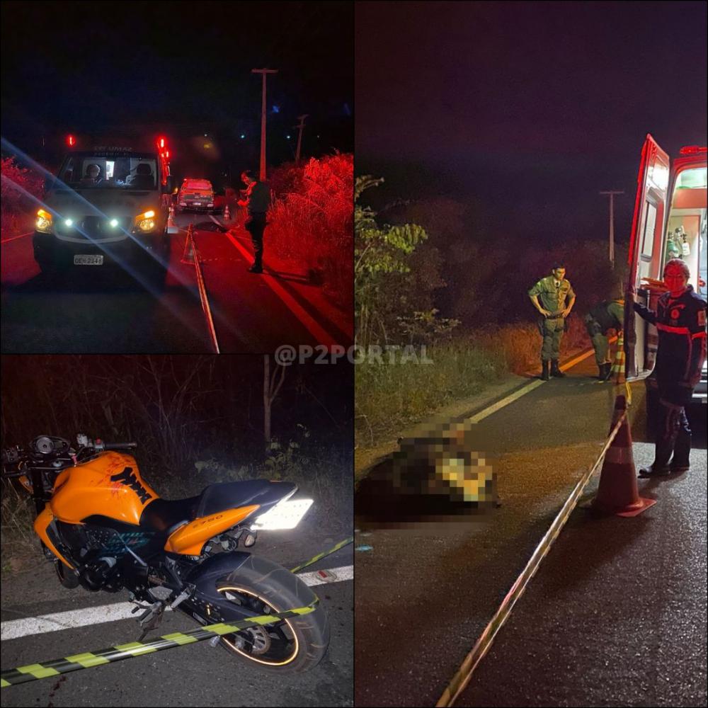 Homem é assassinado com três tiros enquanto pilotava moto em Pedro II