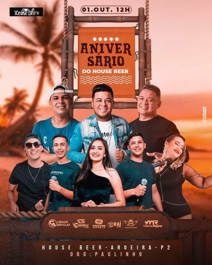 Vem aí o aniversário do House Beer na localidade Aroeira, com muita música boa e sorteios imperdíveis!