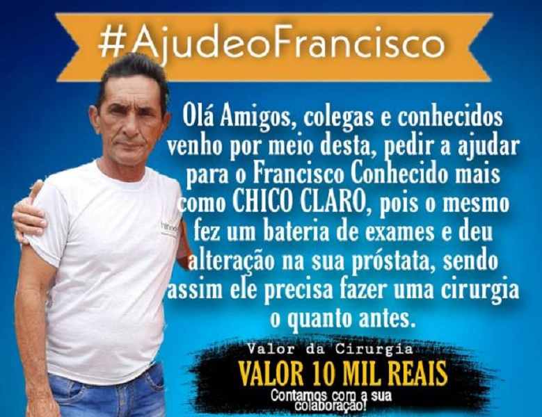 Pedrossegundense precisa fazer cirurgia no valor de R$ 10 mil e família realiza campanha